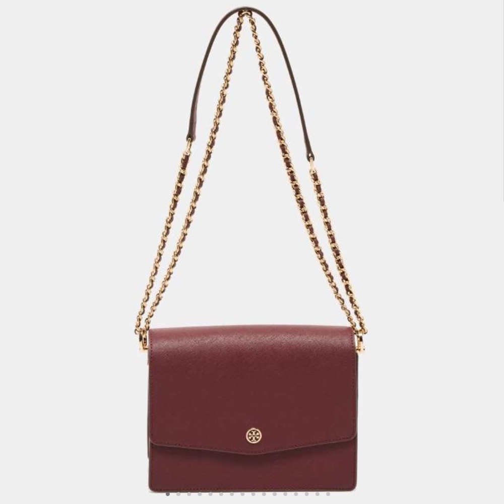 Tory Burch Maroon Convertable Crossbody Purse